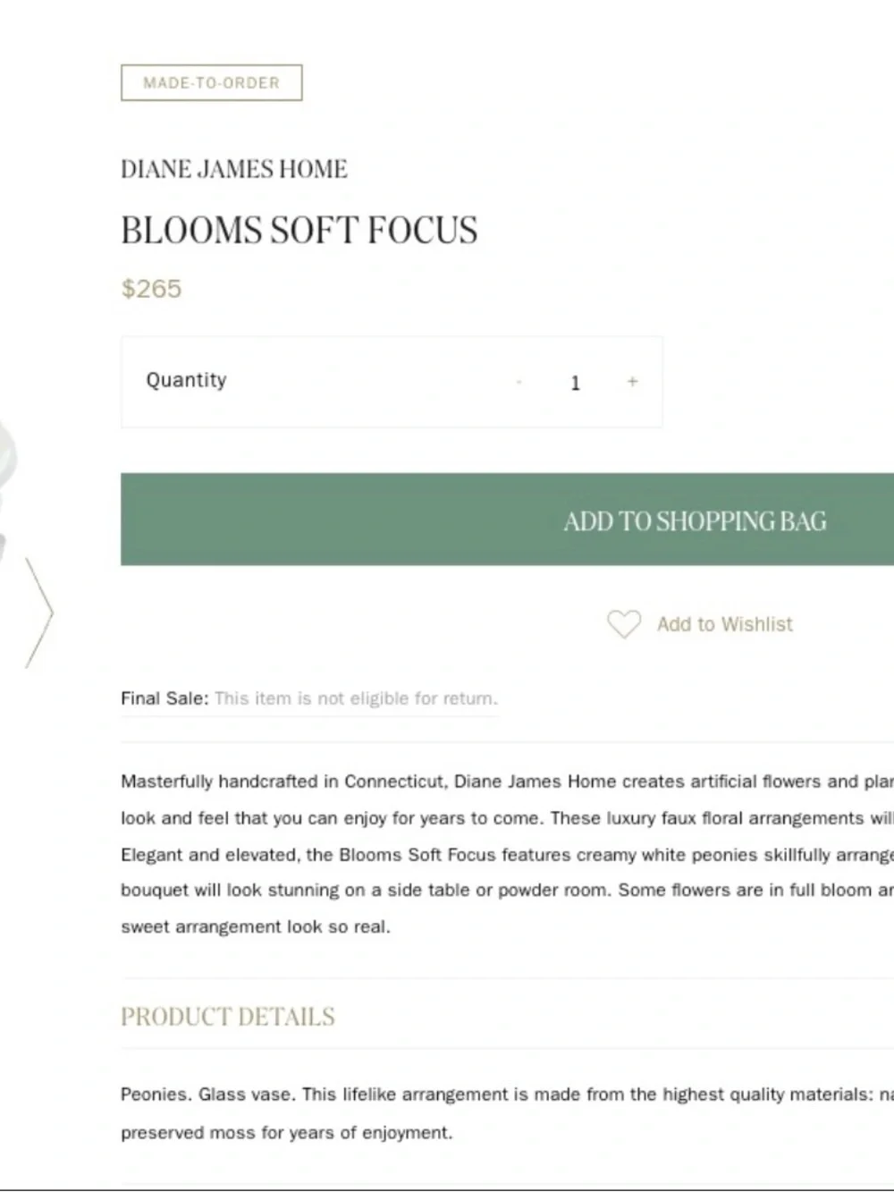 bloom lush faux